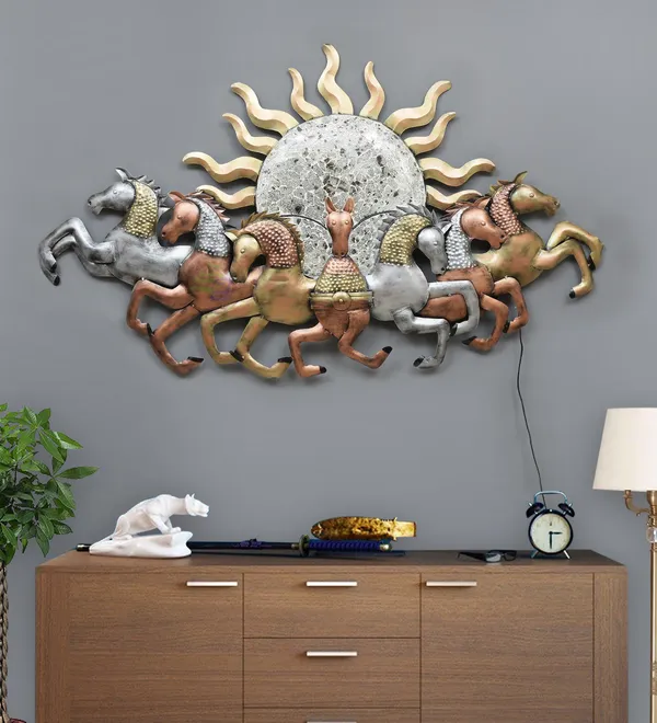Metal_Horses_With_Sun_Wall_Art_-_Multi-Toned_Decorative_Hanging