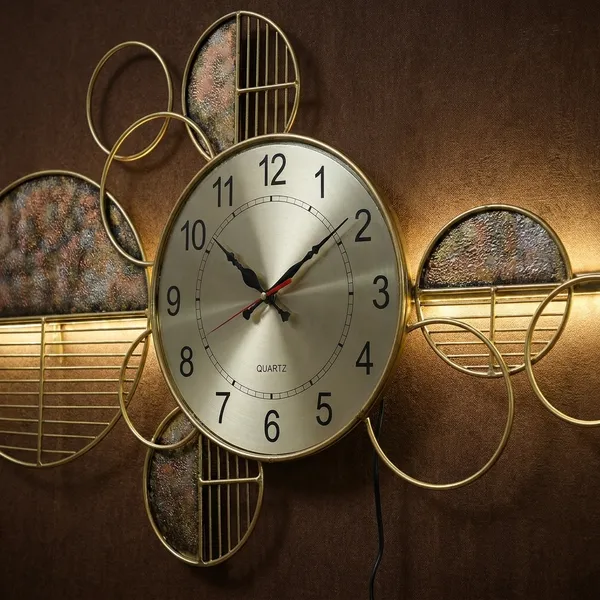 Modern_Wall_Clock_With_Decorative_Metal_Circles_And_Backlight