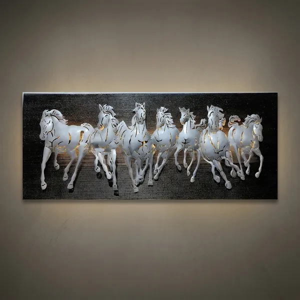 Seven_Running_Horses_Wall_Art_With_Led_Lighting_-_Metal_And_Acrylic_Decorative_Panel