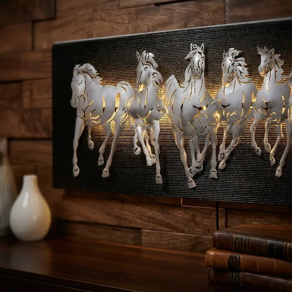 Seven_Running_Horses_Wall_Art_With_Led_Lighting_-_Metal_And_Acrylic_Decorative_Panel