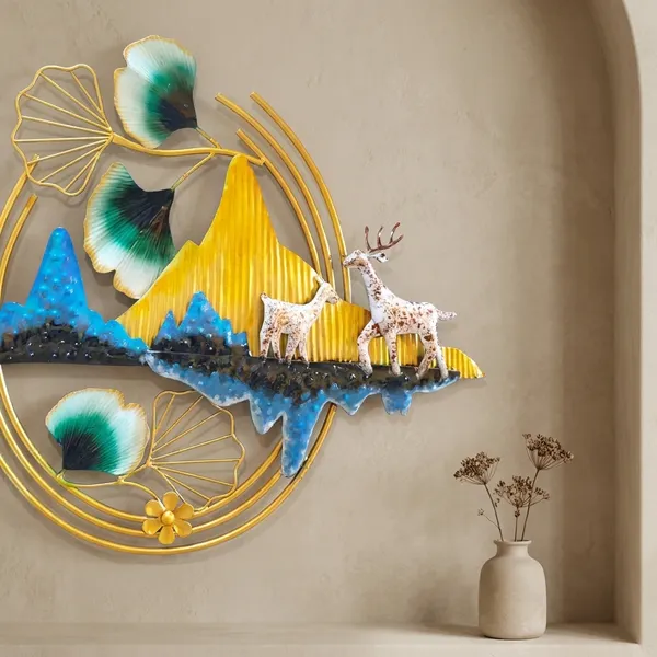Modern_Metal_Wall_Art_-_Abstract_Mountain_Landscape_With_Deer_Silhouettes