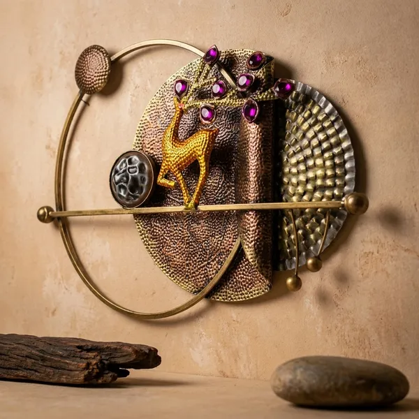 Decorative_Metal_Wall_Art_-_Abstract_Bird_Design_With_Textured_Circles