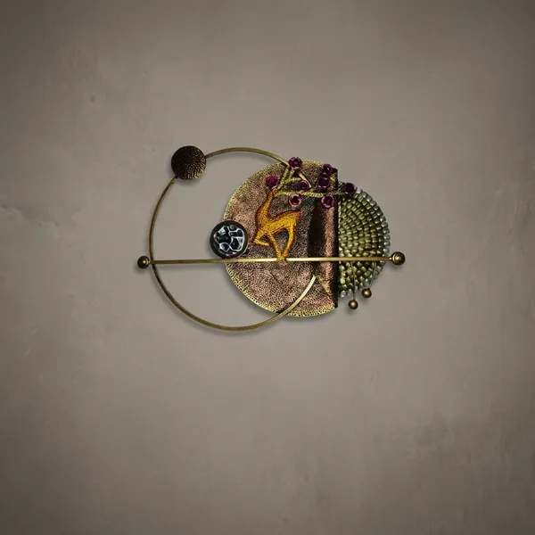 Decorative_Metal_Wall_Art_-_Abstract_Bird_Design_With_Textured_Circles