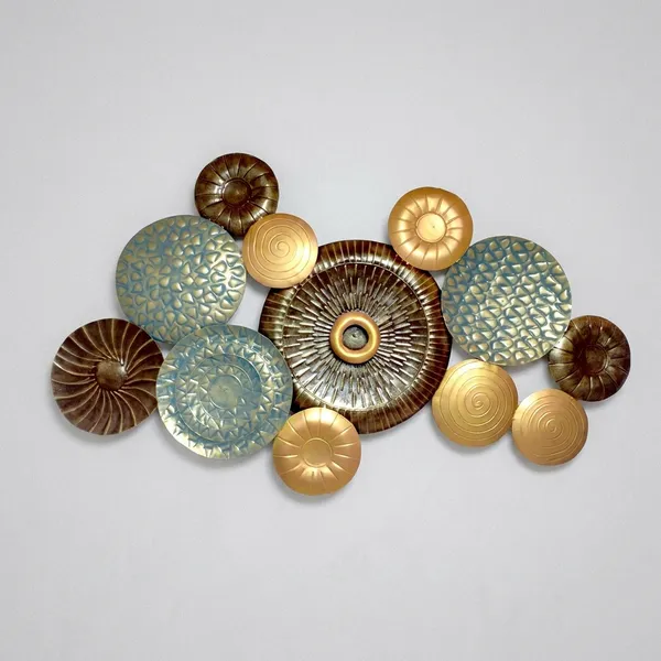 Decorative_Metal_Wall_Art_-_Circular_Disc_Design_In_Gold,_Blue_&_Brown_Tones
