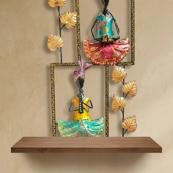 Decorative_Metal_Wall_Hanging_With_Handcrafted_Dolls_And_Pom-Poms