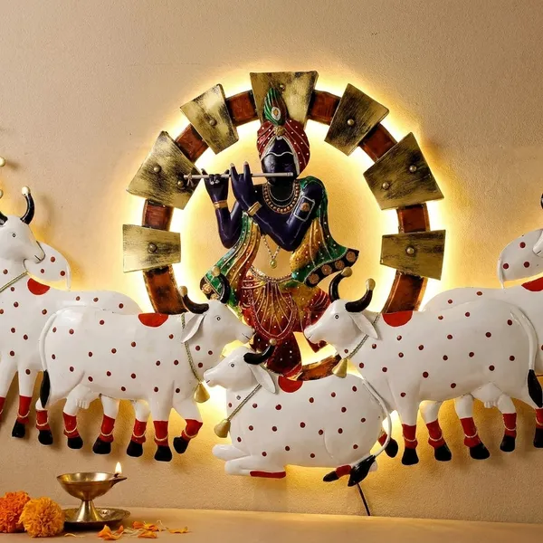Traditional_Indian_Deity_Wall_Light_With_Cow_Motifs_-_Decorative_Religious_Illuminated_Art_Piece