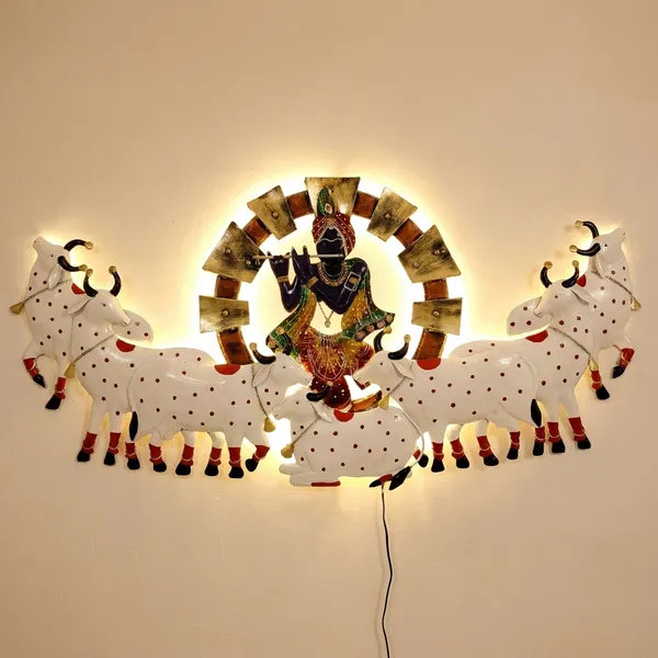Traditional_Indian_Deity_Wall_Light_With_Cow_Motifs_-_Decorative_Religious_Illuminated_Art_Piece