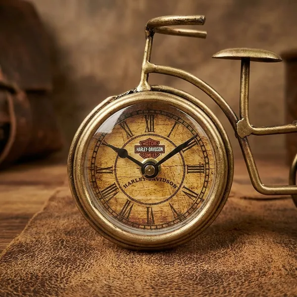 Vintage_Bicycle_Table_Clock_With_Pen_Holder_-_Antique_Gold_Finish_Home_And_Office_Decor