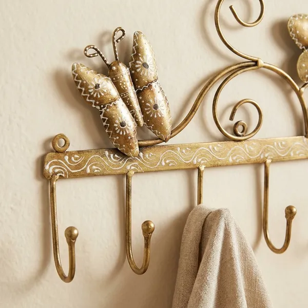 Decorative_Butterfly_Wall_Hooks_-_Antique_Brass_Finish_(6_Hooks)