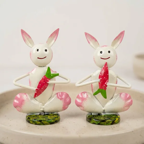 Adorable_Sitting_Bunny_Figurines_With_Carrot_-_Set_Of_2_Decorative_Showpieces