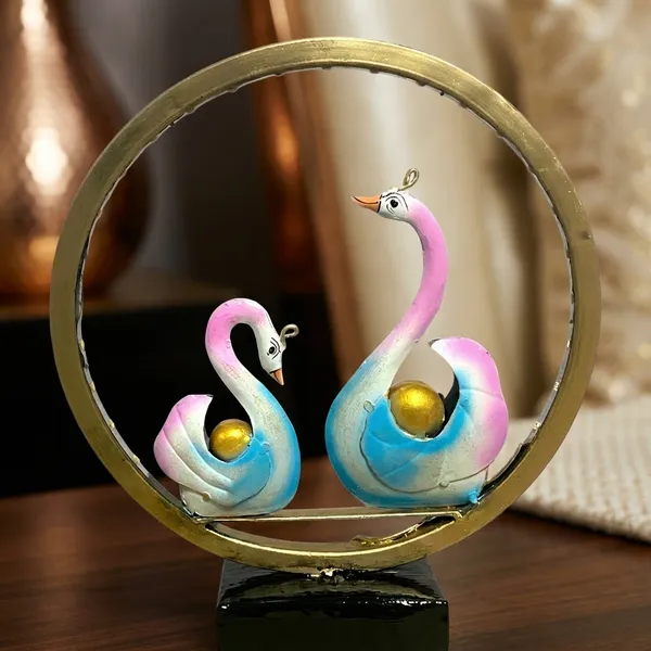 Decorative_Swan_Couple_Showpiece_With_Golden_Ring_Frame