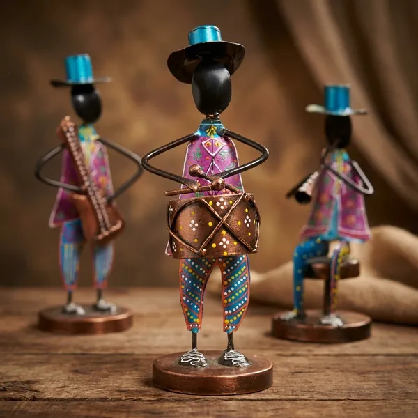 Decorative_Metal_Musician_Figurines_With_Hats_And_Instruments_(Set_Of_3)