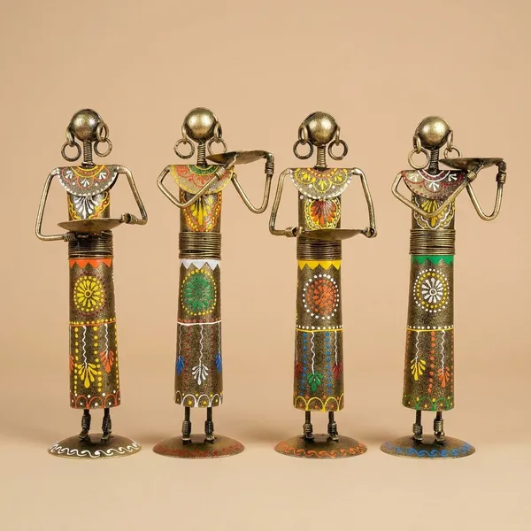 Set_Of_4_Decorative_Tribal_Musician_Figurines_-_Metal_Handicraft_Showpieces