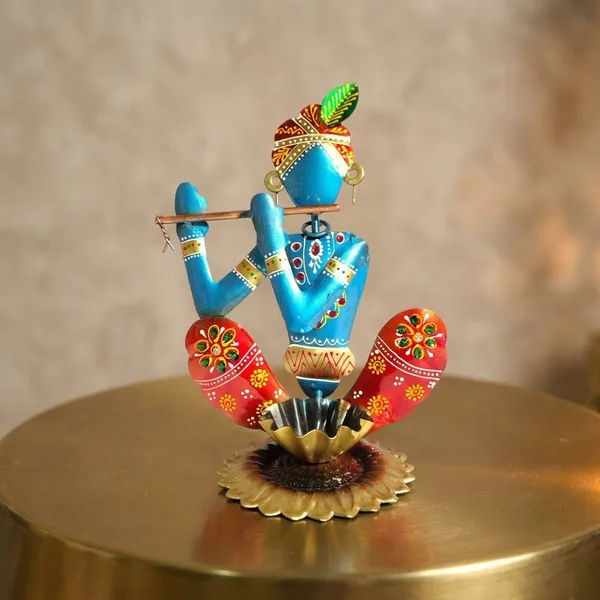 Decorative_Lord_Krishna_Idol_With_Flute_-_Blue_Metal_Finish