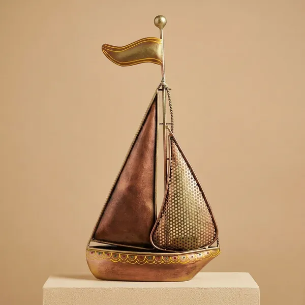 Decorative_Boat_Showpiece_With_Flag_And_Dual_Sails
