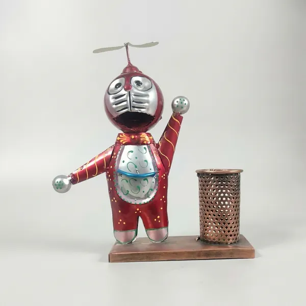 Vintage_Red_Robot_Pen_Stand_With_Propeller_-_Retro_Desk_Organizer