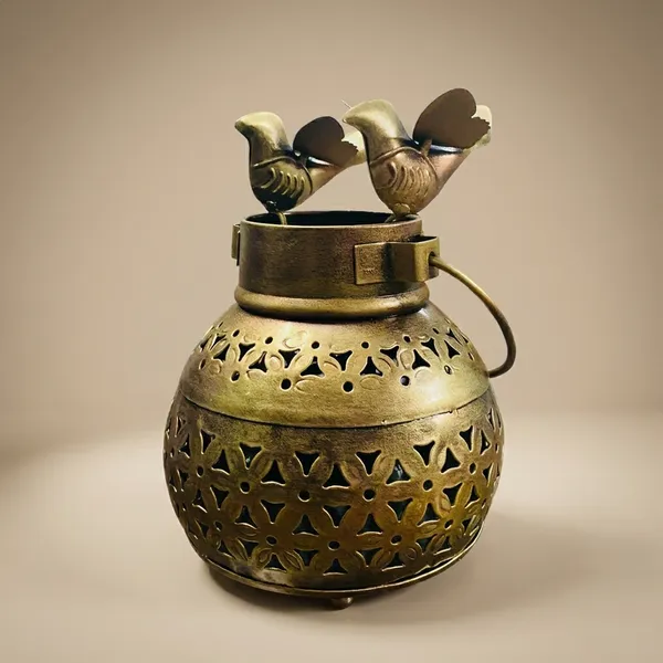 Brass_Decorative_Bird_Lantern_With_Intricate_Cut-Out_Design