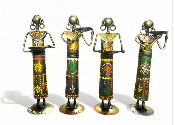 Set_Of_4_Decorative_Tribal_Musician_Figurines_-_Metal_Handicraft_Showpieces