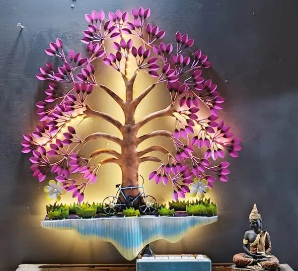 Decorative_Led_Tree_Wall_Art_With_Bicycle_-_Pink_Floral_Design