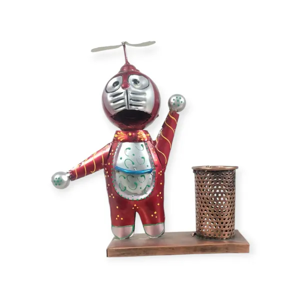 Vintage_Red_Robot_Pen_Stand_With_Propeller_-_Retro_Desk_Organizer