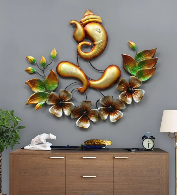 Ganesha_Metal_Wall_Art_With_Floral_Design_-_Golden_Finish_Home_Decor