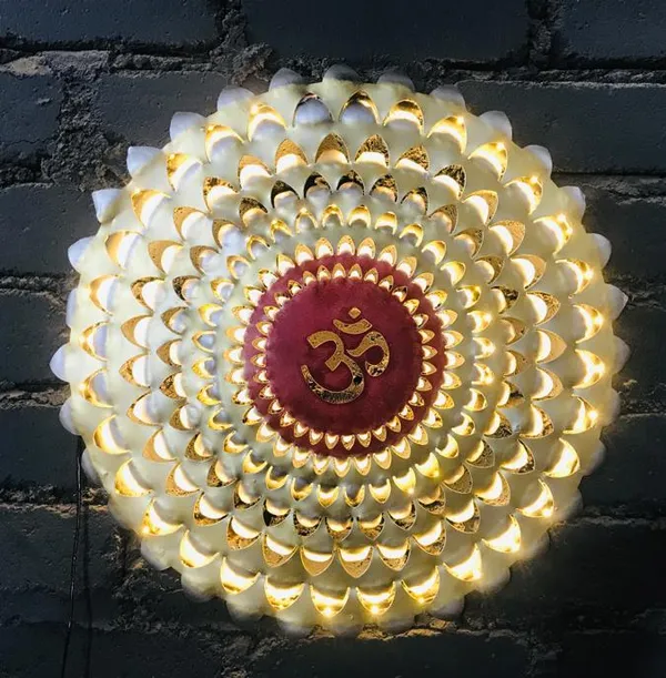 Handcrafted_Decorative_Om_Wall_Hanging_With_Led_Lights_-_Golden_And_Cream