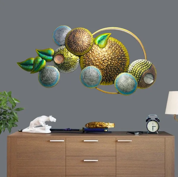 Modern_Abstract_Metal_Wall_Art_-_Multicolor_Spheres_And_Gold_Ring_Design