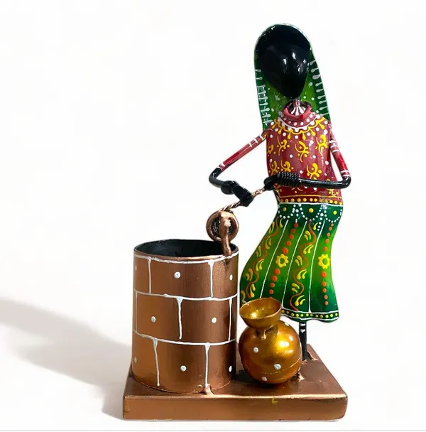 Decorative_Metal_Figurine_-_Woman_Churning_Butter