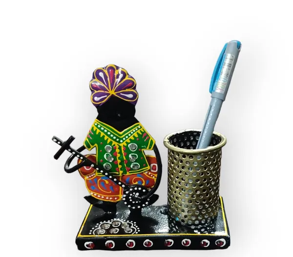 Rajasthani_Musician_Pen_Stand_-_Handcrafted_Metal_Decorative_Desk_Organizer