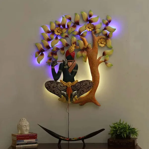 Decorative_Metal_Wall_Art_-_Meditation_Buddha_Under_Tree_With_Led_Lighting