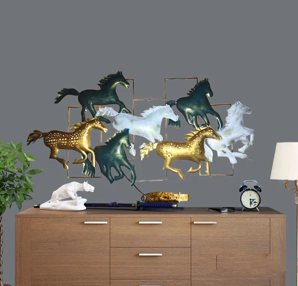 Metal_Horse_Wall_Decor_-_Galloping_Horses_3D_Art_Sculpture