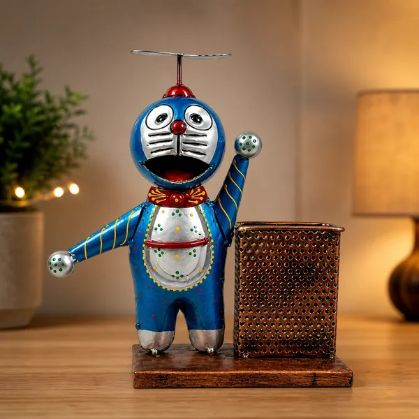 Decorative_Metal_Cat_Figurine_Pen_Stand_With_Propeller_-_Vintage_Desk_Organizer