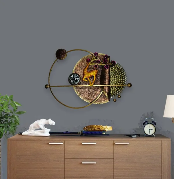 Decorative_Metal_Wall_Art_-_Abstract_Bird_Design_With_Textured_Circles
