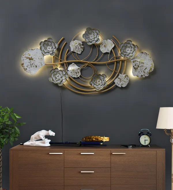 Golden_Floral_Metal_Wall_Art_With_Led_Backlight_-_Modern_3D_Wall_Decor