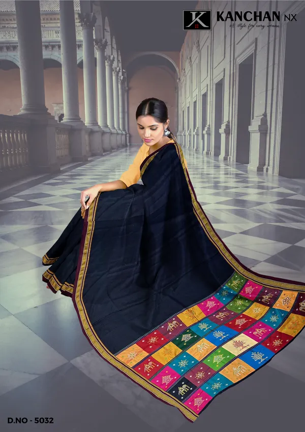 Black_Premium_Silk_Patch_Work_Kasuti_Saree_Without_Blouse_For_Women
