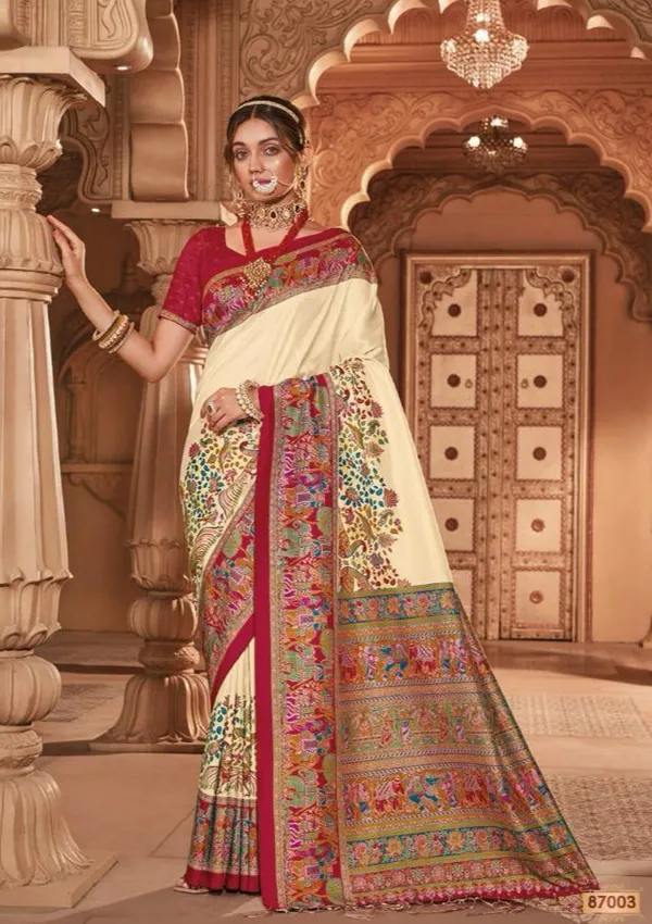 Cream_Premium_Cotton_Kalamkari_Printed_Saree_For_Women