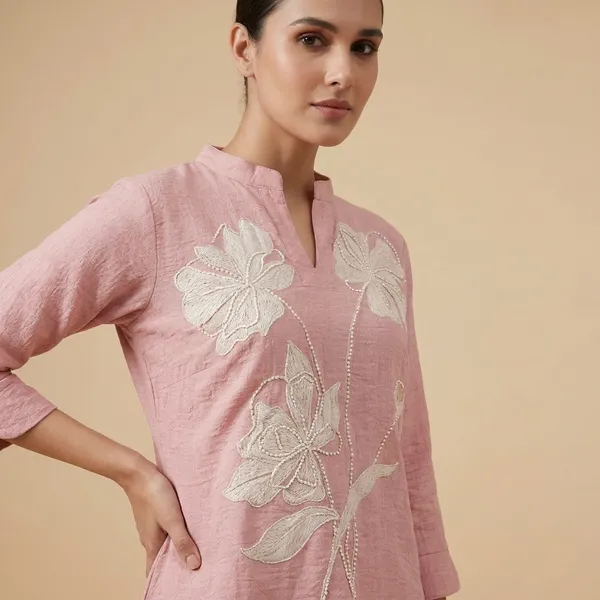 Light_Pink_Premium_Rayon_Floral_Embroidered_Co-Ord_Set_For_Women