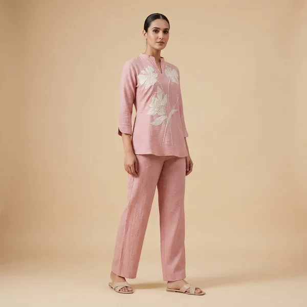 Light_Pink_Premium_Rayon_Floral_Embroidered_Co-Ord_Set_For_Women