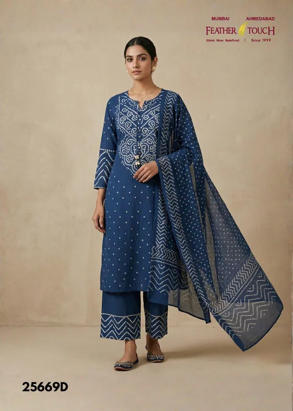 Blue_Premium_Cotton_Bandhani_Print_Ethnic_Kurta_Set_With_Dupatta_For_Women