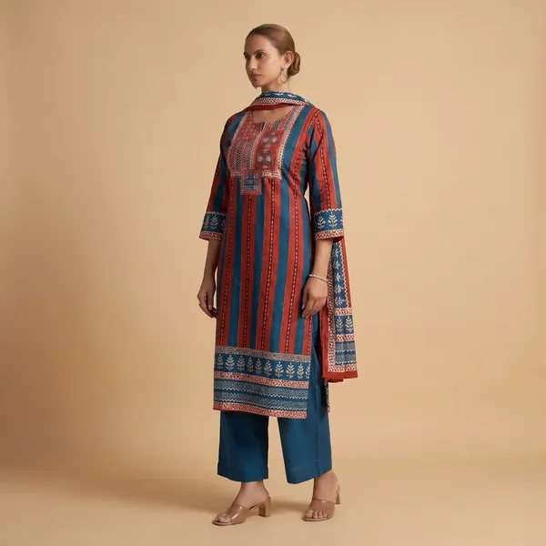 Pink_And_Blue_Premium_Cotton_Feather_Touch_Ethnic_Printed_Kurti_For_Women