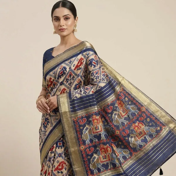 Multicolor_Premium_Silk_Patola_Saree_For_Women