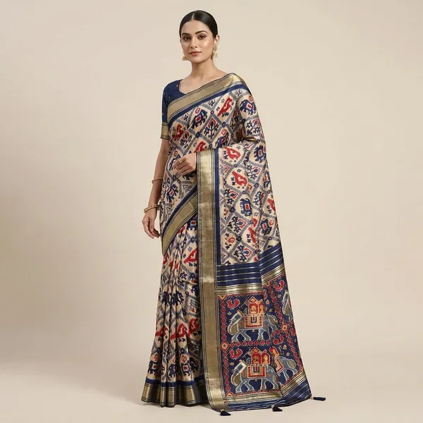 Multicolor_Premium_Silk_Patola_Saree_For_Women