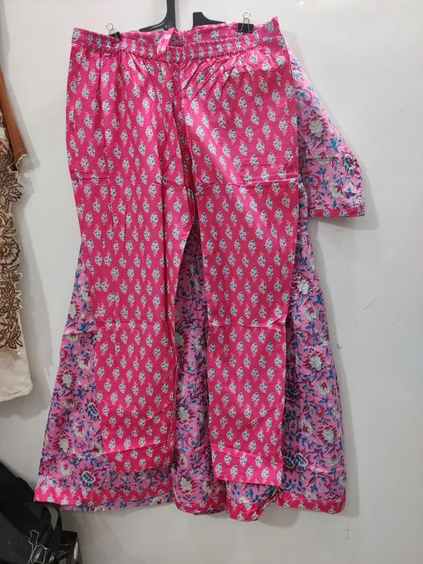 Pink_Floral_Print_Cotton_Anarkali_Kurta_Set_With_Dupatta_For_Women