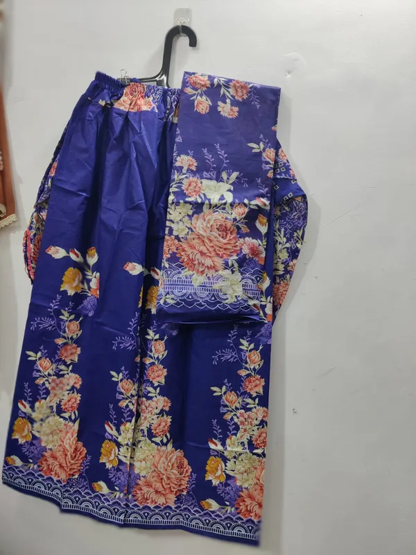 Navy_Blue_Floral_Print_Cotton_Pakistani_Suit_Set_With_Dupatta_For_Women