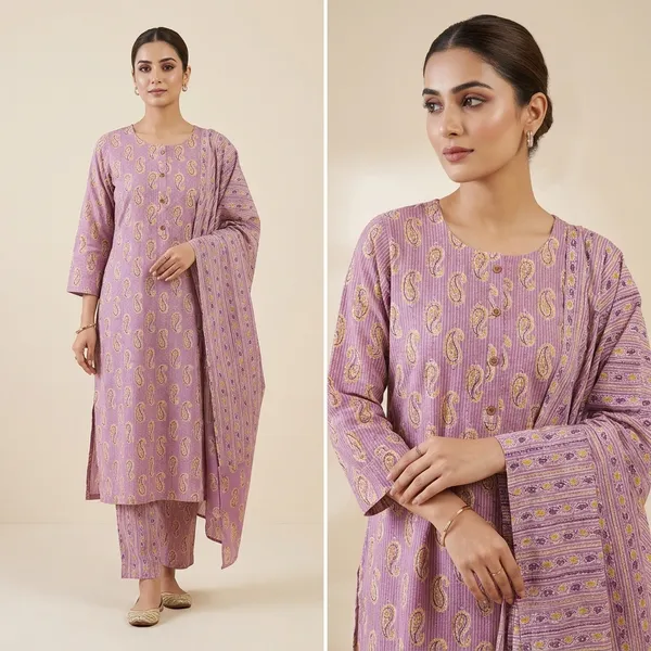 Light_Pink_Cotton_Straight_Paisley_Print_Kurti_Pant_Set_With_Dupatta_For_Women