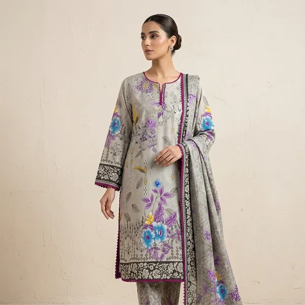 Grey_Purple_Floral_Print_Cotton_Pakistani_Lawn_Suit_Set_With_Dupatta_For_Women