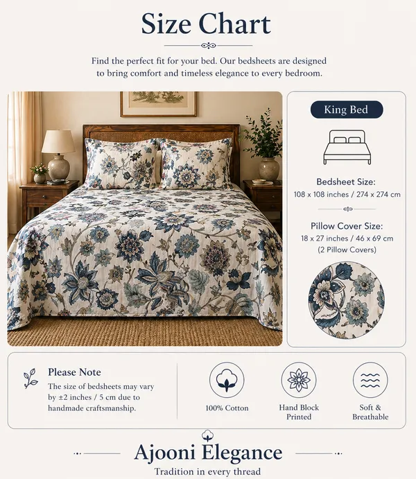 Floral_Print_Decorative_Fabric_Elegant_Home_Textile_Materialsuper_King_Bedsheet_With_Quilted_Pillow_Covers(Super_King_Size(108*108))