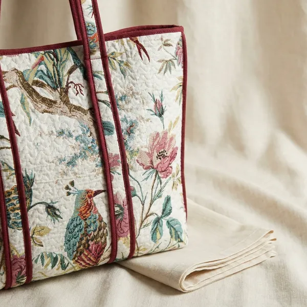 Floral_Printed_Quilted_Tote_Bag_With_Maroon_Trim