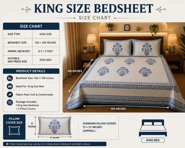 Block_Print_Cotton_Fabric_Material_King_Bedsheet_With_2_Pillow_Covers_Multicolor_Design_With_White_&_Blue(Super_King_Size(108*108))