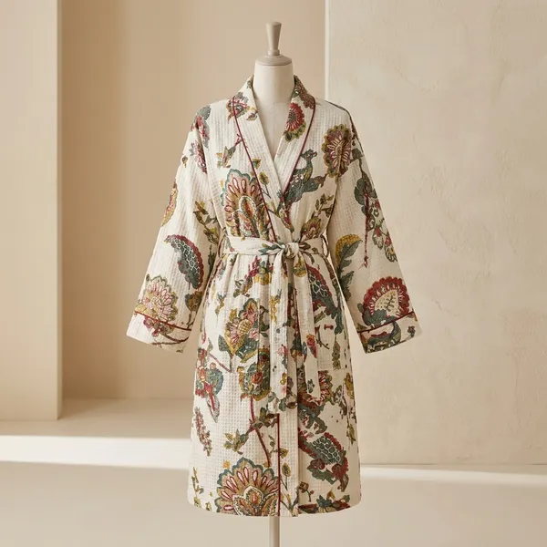 Pure_Waffle_Cotton_Floral_Robe_For_Womenfree_Size